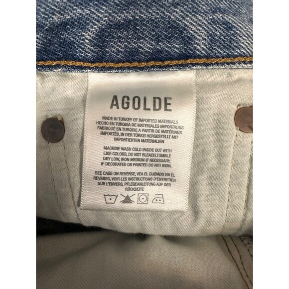 AGOLDE Riley High Rise Straight Crop in Escalate 28 - Picture 3 of 13